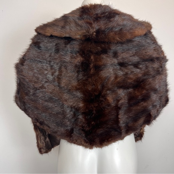 Vintage mink fur caplet stole wrap - Picture 3 of 7